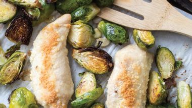 Image for You can bake this entire parmesan garlic chicken dinner on just one sheet pan—and kids will love it