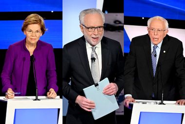 Wolf Blitzer; Elizabeth Warren; Bernie Sanders