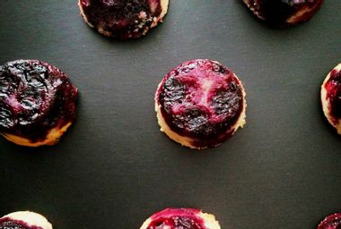 Miniature blueberry and lemon upside-down cakes