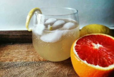 Citrus-infused kombucha cocktail