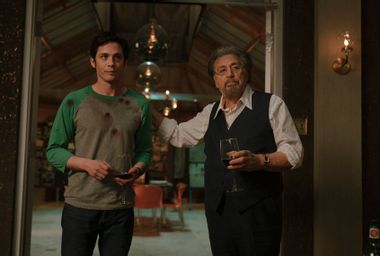 Logan Lerman and Al Pacino in "Hunters"