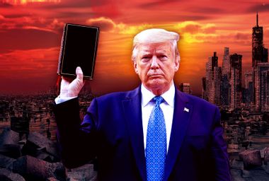 Donald Trump holding the Bible