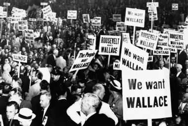 delegates show support for the current Vice-President, Henry A. Wallace