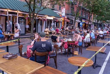 NYC; Outdoor Seating On The Street; Coronavirus; Reopening New York