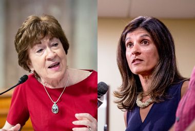 Image for Susan Collins and Democratic rival Sarah Gideon square off in Maine's first Senate debate