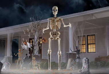 Image for Home Depot's giant skeleton is a metaphor for this year's outsized morbidity