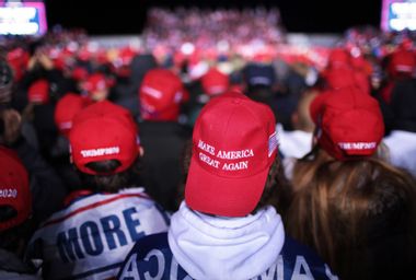 Trump Supporters; MAGA hats