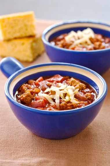 Image for This slow-cooker turkey chili is a leaner alternative to a classic dish that doesn't skip on flavor