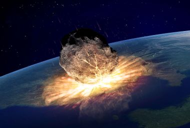 Meteor hitting earth