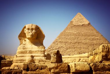 Great Sphinx; Pyramid