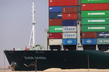 Ever Given ship stuck in Suez Canal
