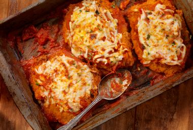 Chicken Parmesan Baked in Tomato Sauce
