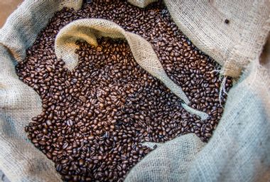 Roasted Coffee Beans In Sack