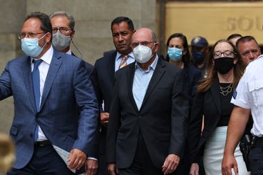 Allen Weisselberg, Trump Organization CFO, leaves Manhattan Criminal Court after his arraignment in State Supreme Court on July 01, 2021