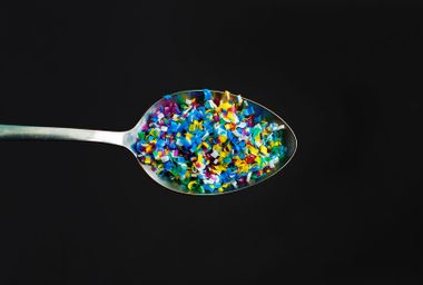 Microplastic in spoon