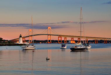 Rhode Island; Goat Island lighthouse