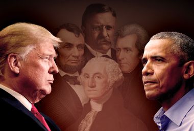 Donald Trump; Barack Obama; George Washington; Andrew Jackson; Abraham Lincoln; Teddy Roosevelt