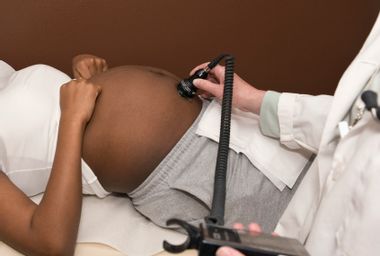pregnant; ultrasound, woman