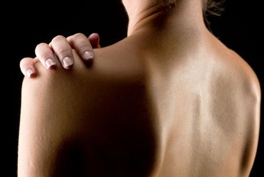 Back shoulders of a woman