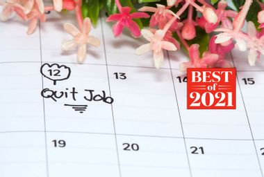 Reminder Quit Job in calendar