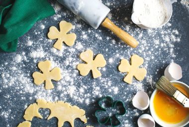 Baking St. Patrick's Day cookies