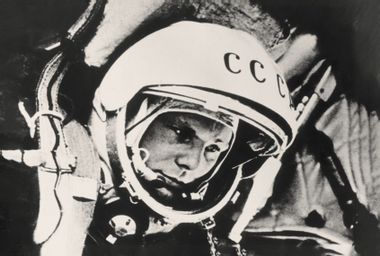 Russian cosmonaut Yuri Gagarin, 1963