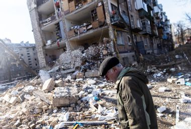 Ukraine; War; Kyiv; Destroyed Residential Building