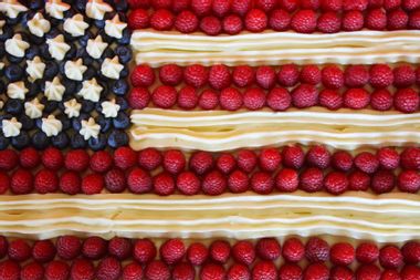 Patriotic American Flag Dessert Cake