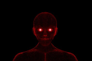 Red Evil Artificial Intelligence concept