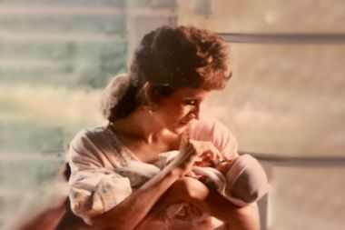 The author as a baby with her Aunt Cathy
