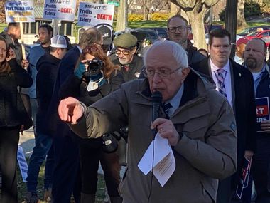 Image for At labor rally in D.C., rail workers and progressive allies vow to push Biden on sick days