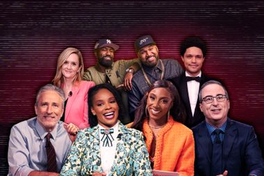 John Stewart; Samantha Bee; Amber Ruffin; Desus & Mero; Ziwe; Trevor Noah; John Oliver