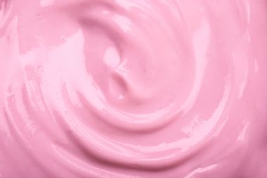 Pink colored cream