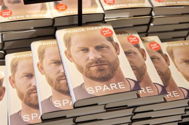 Prince Harry's new book 'Spare' on sale in a bookshop