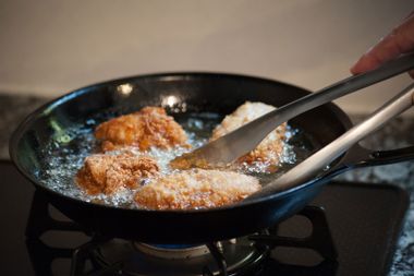 Cooking fried chicken