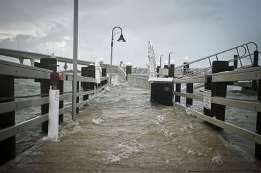 Hurricane Idalia flooded boardwalk