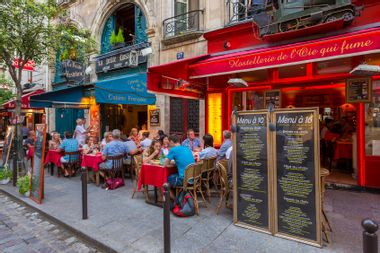 Parisian Restaurant in Latin Quarter, Paris, France