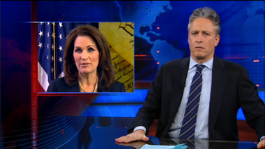 Image for Jon Stewart's take on Michele Bachmann's eye contact