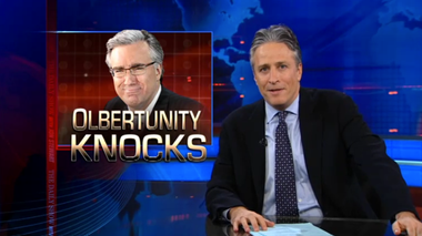 Image for Jon Stewart guesses who will replace Keith Olbermann