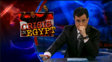 Image for Steven Colbert compares Cairo to Jersey Shore