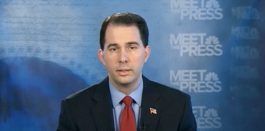 Image for Wisconsin Gov. Scott Walker rejects compromise on Meet the Press
