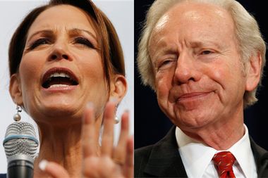 Image for Joe Lieberman loves Rick Perry and Michele Bachmann