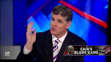 Image for Sean Hannity will make Herman Cain the victim of a liberal smear, no matter what