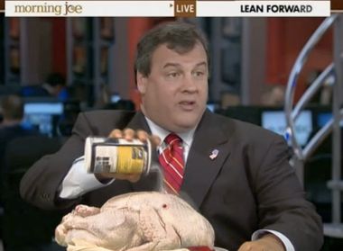 Image for Must-see morning clip: Chris Christie's multitasking