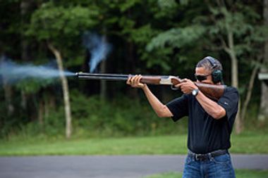 Image for White House releases photo of Obama shooting skeet
