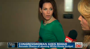 Image for Michele Bachmann runs away from reporter