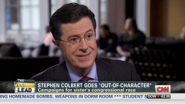 Image for Colbert backs his sister