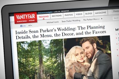 Image for Sean Parker's wedding becomes even more obnoxious
