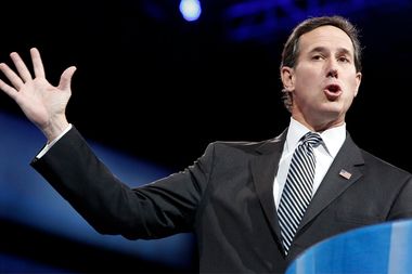 Image for Good news! Rick Santorum is threatening to run for president again