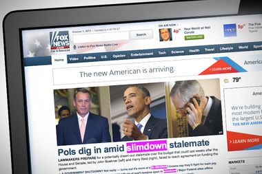Image for Foxnews.com renames the shutdown a 